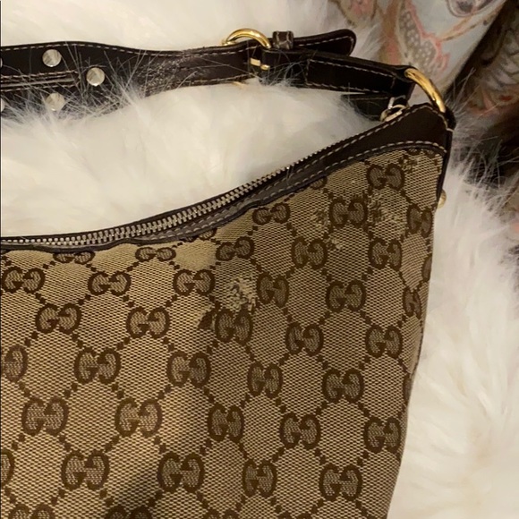 💎💎Gucci Monogram Studded Pelham Hobo Bag!!❤️ - Picture 5 of 8
